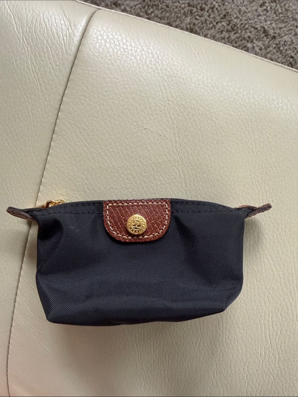 Longchamp Le Pliage Coin Purse in Black